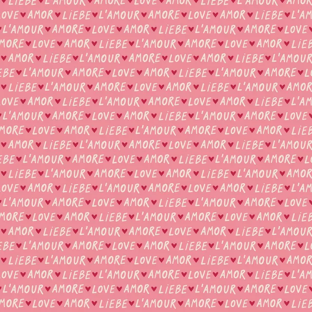 Tischdecke Sprache der Liebe Pink