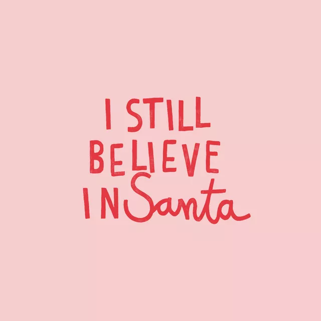 Servietten I Still Believe In Santa rosa