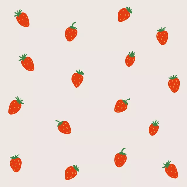 Flächenvorhang Erdbeer Muster