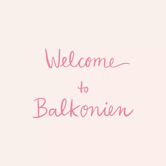 Kissen Welcome To Balkonien beige