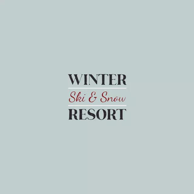 Kissen Winter Resort graublau