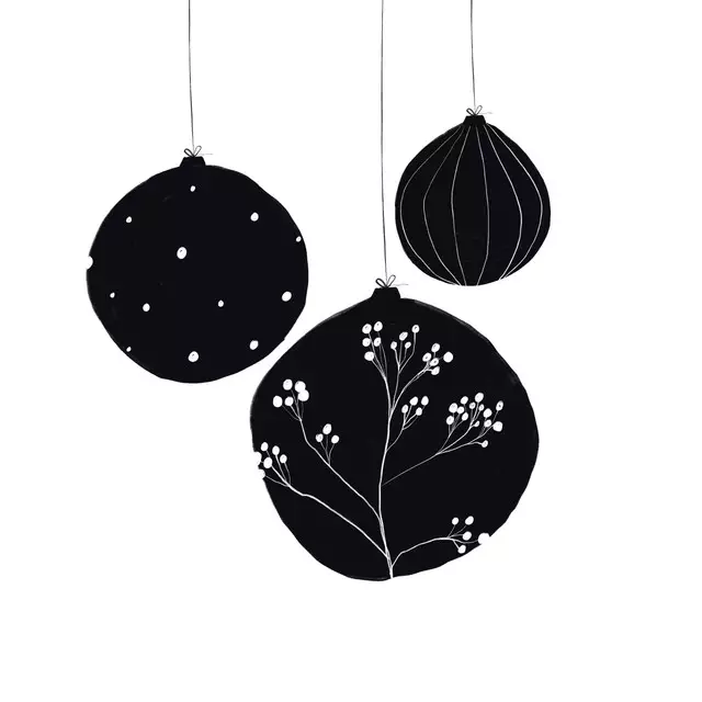 Tischset Christbaumkugeln