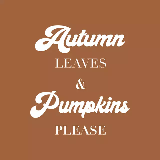 Kissen Autumn Leaves and Pumpkins
