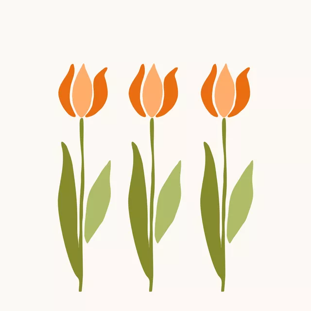 Kissen Orange tulips