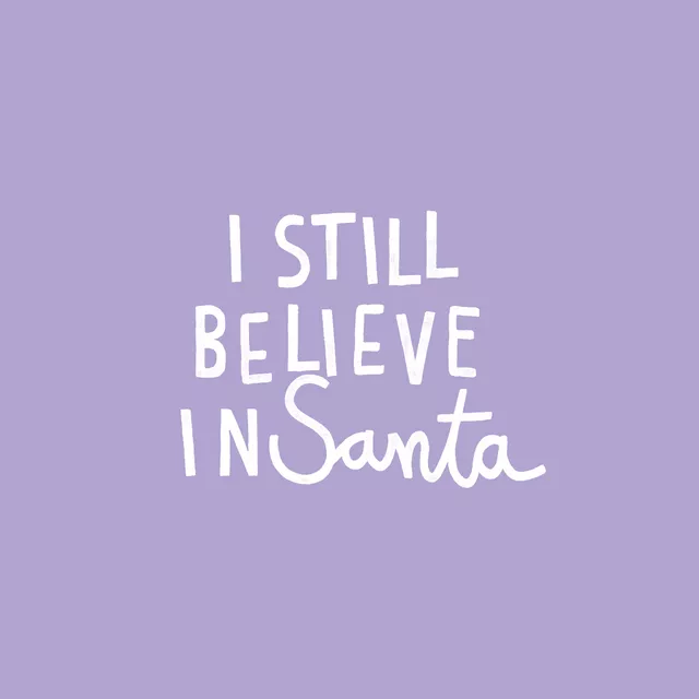 Kissen I Still Believe In Santa lila