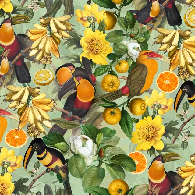 Tischset Toucan Früchte Garten