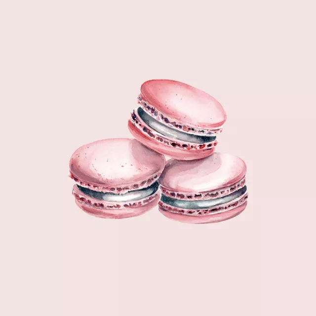 Kissen Macarons pink