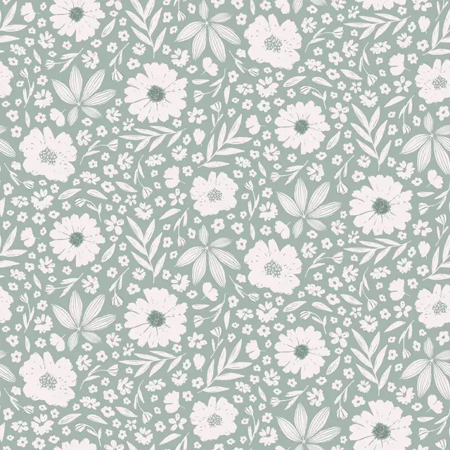 Servietten Olivia Blumen naturals grün