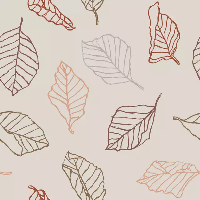 Kissen Sketched Autumn Leaves 2