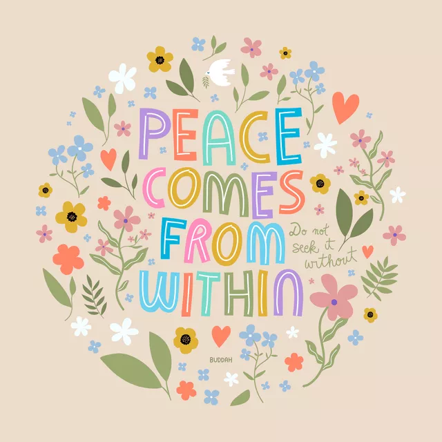 Servietten Peace Comes From Within