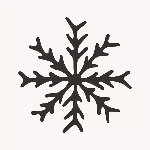 Textilposter Snowflake charcoal beige
