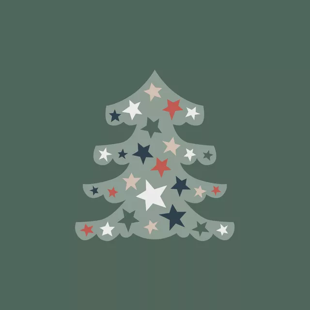 Tischset Weihnachtsbaum mit Sterne