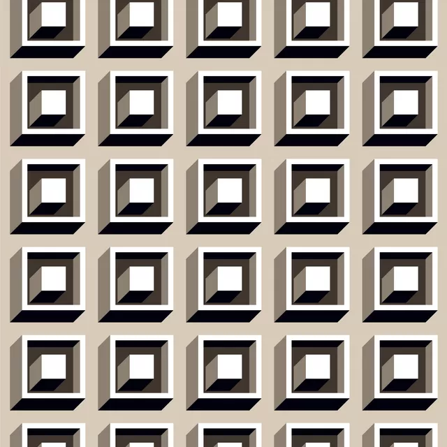 Kissen Cubic Pattern Beige