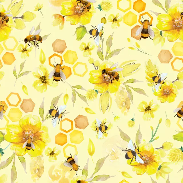 Bodenkissen Bienen in der Blütenwiese