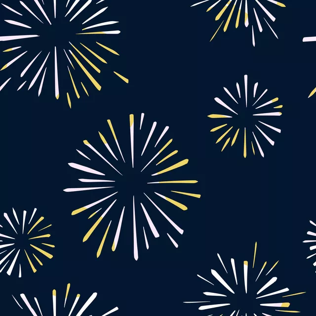 Flächenvorhang Fireworks blue