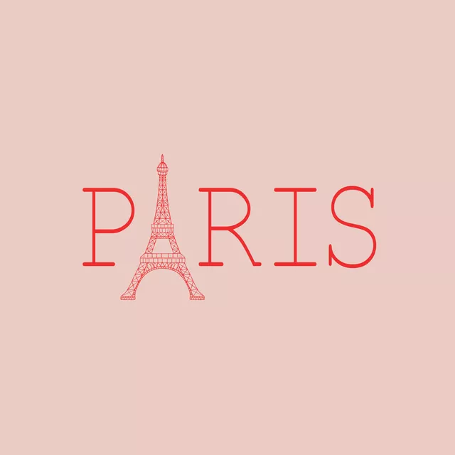 Kissen Paris rosa