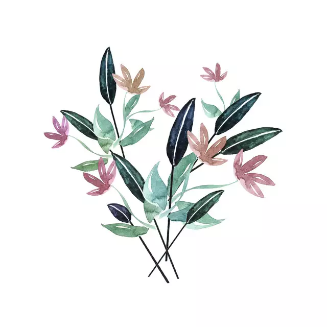 Kissen Fantasievolles Blumenbouquet