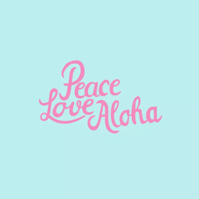Kissen Peace Love Aloha