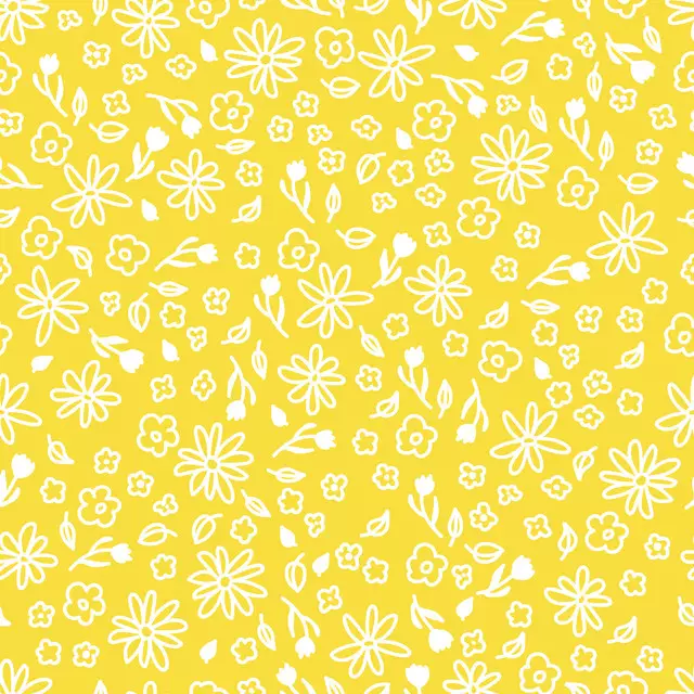 Tischdecke Liberty Sommerblümchen Gelb