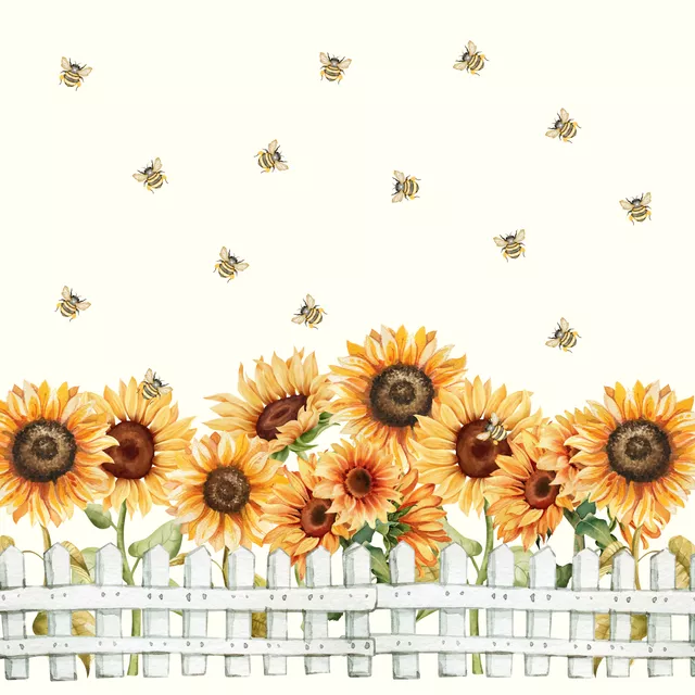 Kissen Cottage Sunflower Bees