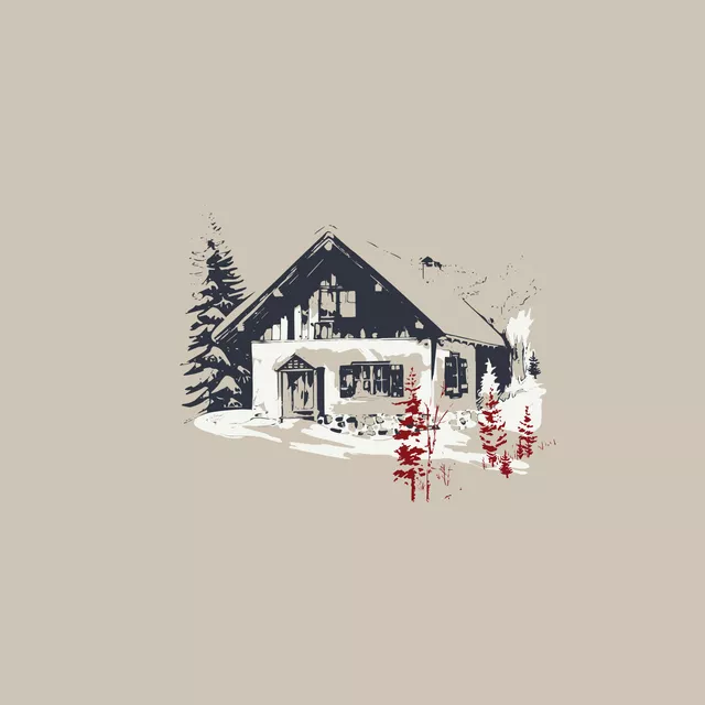 Kissen Berg Alm cottage beige