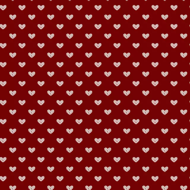 Bettwäsche Muster Herzen auf Rot