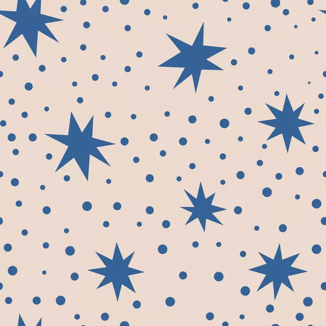 Sitzkissen Sterne Punkte blau