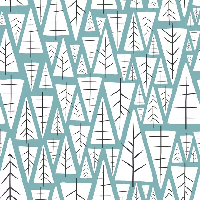 Tischläufer Abstract Trees blue