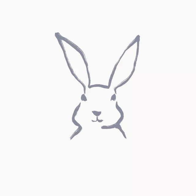 Kissen Osterhase Kaninchen gemalt