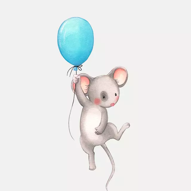 Geschirrtuch Maus Balloon