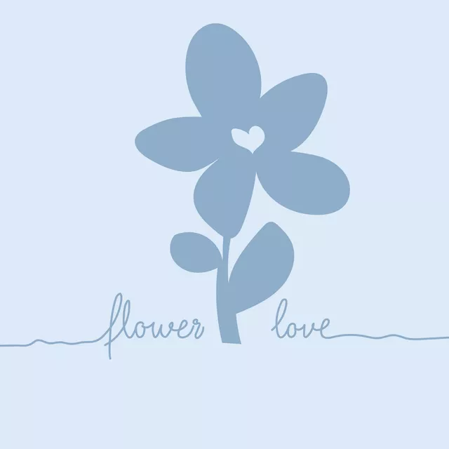 Kissen LINEAR Flower Love 1