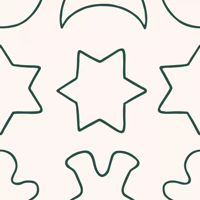 Flächenvorhang Cookie Cutter beige grün