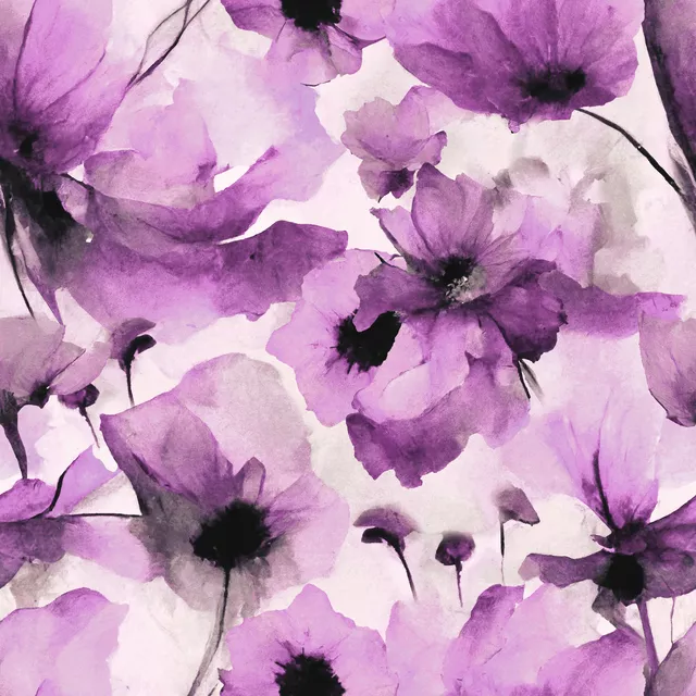 Textilposter Wild Poppy Flower purple