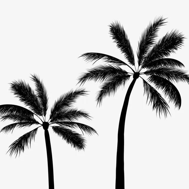 Geschirrtuch Tropical Palms black