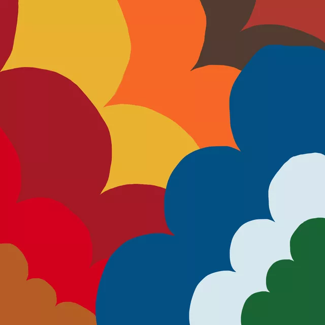 Kissen Abstrakte Herbstwolken
