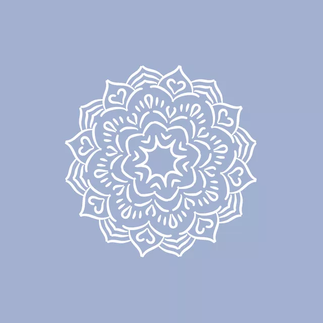 Sitzkissen Mandala 3 helles blau