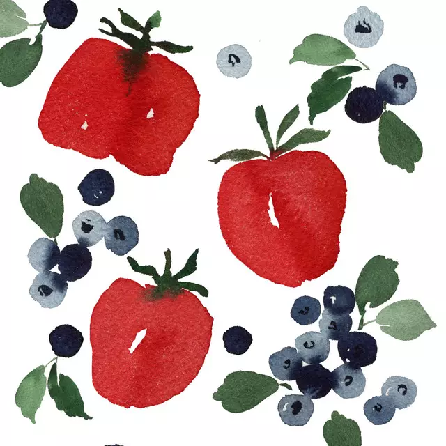 Kissen Strawberries & Blueberries