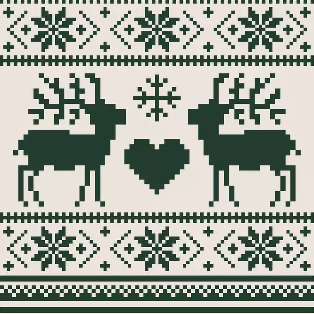 Textilposter Merry Christmas grün sand
