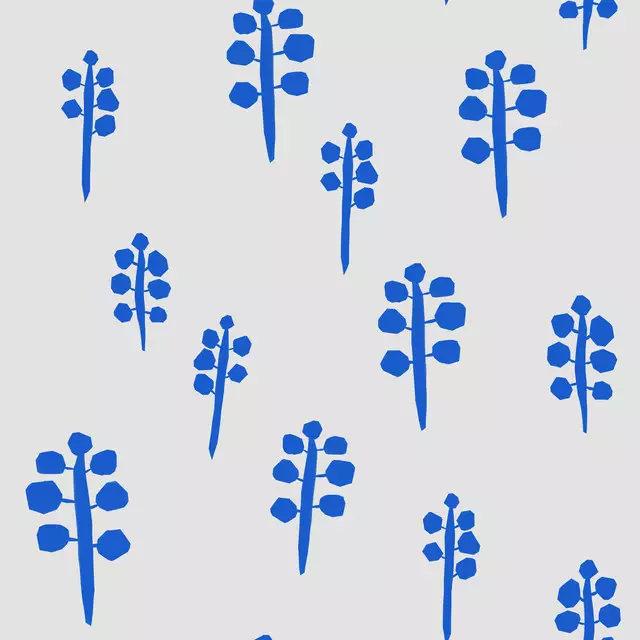 Bankauflage Blumen Blumen blau