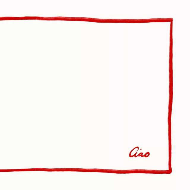 Tischset Ciao Rahmen Rot