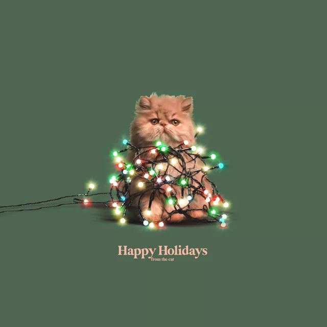 Sitzkissen Happy Holidays From The Cat