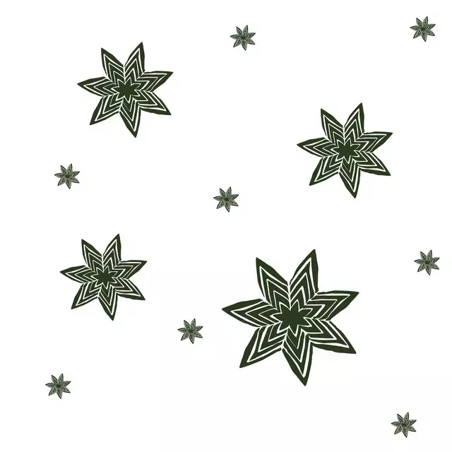 Tischset Adventssterne Grün