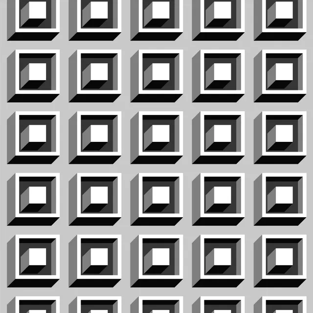 Kissen Cubic Pattern Black And White