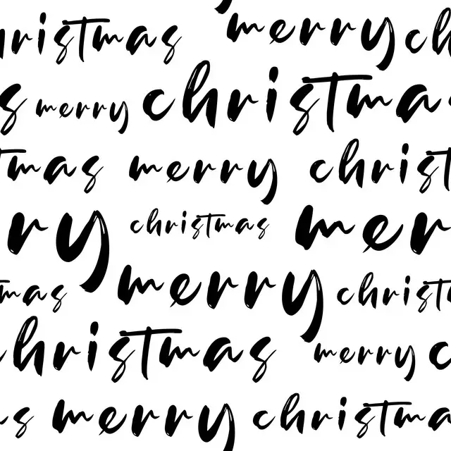 Kissen Merry Christmas Ink black