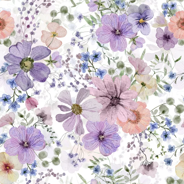 Textilposter Gepresste Sommerblumen Wiese