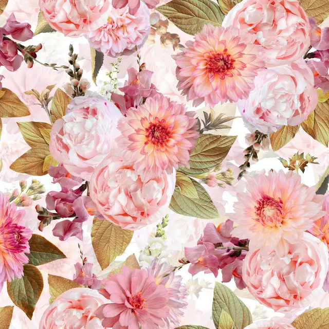 Kissen Rose und Gold Frühlingsblüten