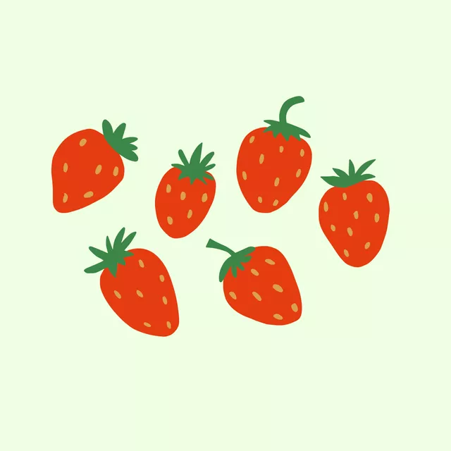 Kissen Erdbeeren