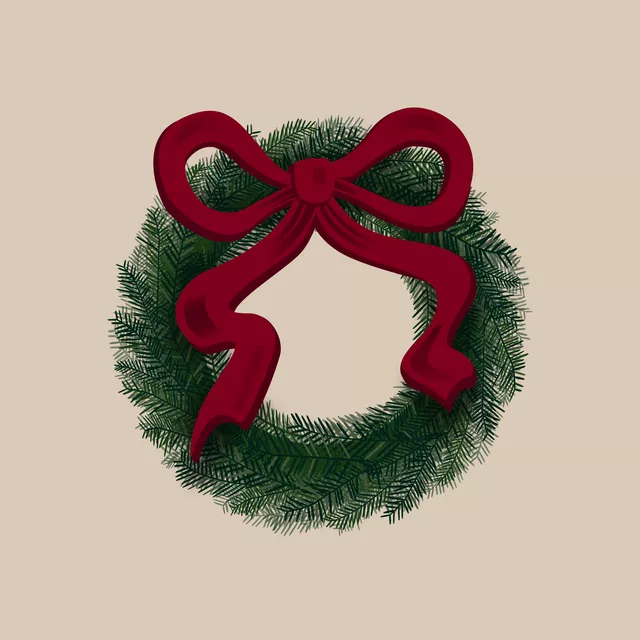 Kissen Christmas Wreath