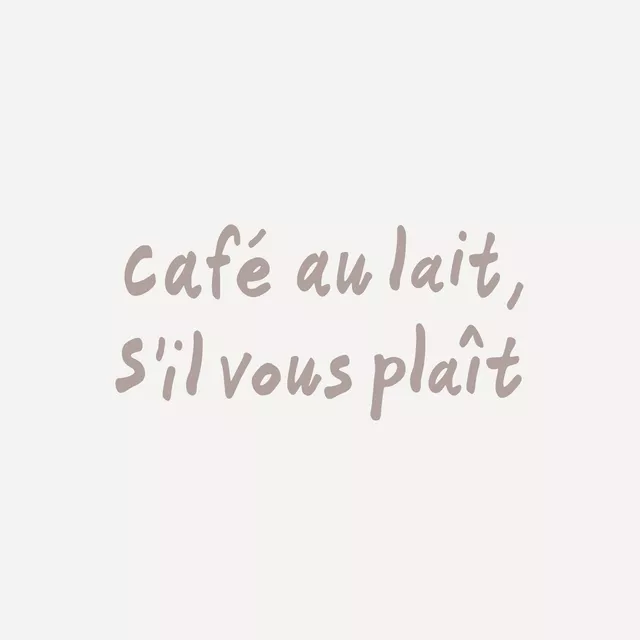 Kissen Café Au Lait S'il Vous Plaît