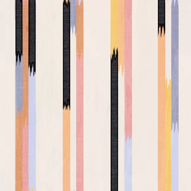 Kissen Ikat Stripes Colorful